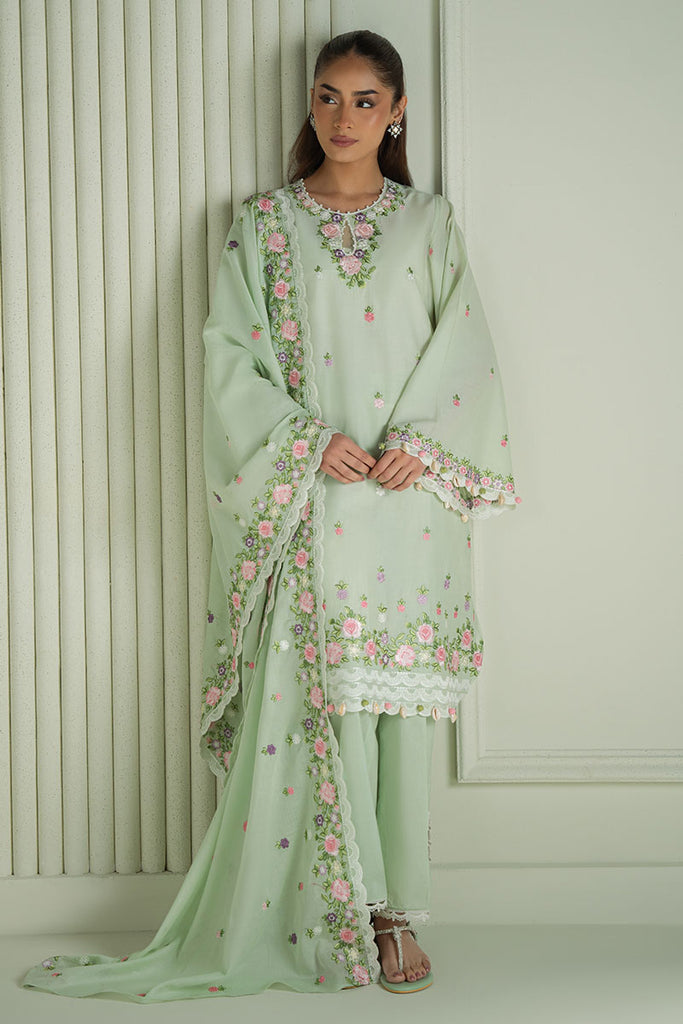 Cross Stitch 3 Piece Custom Stitched Suit - Green - LB29073