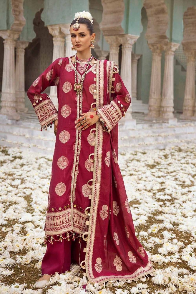 Gul Ahmed 3 Piece Custom Stitched Suit - Purple - LB286233