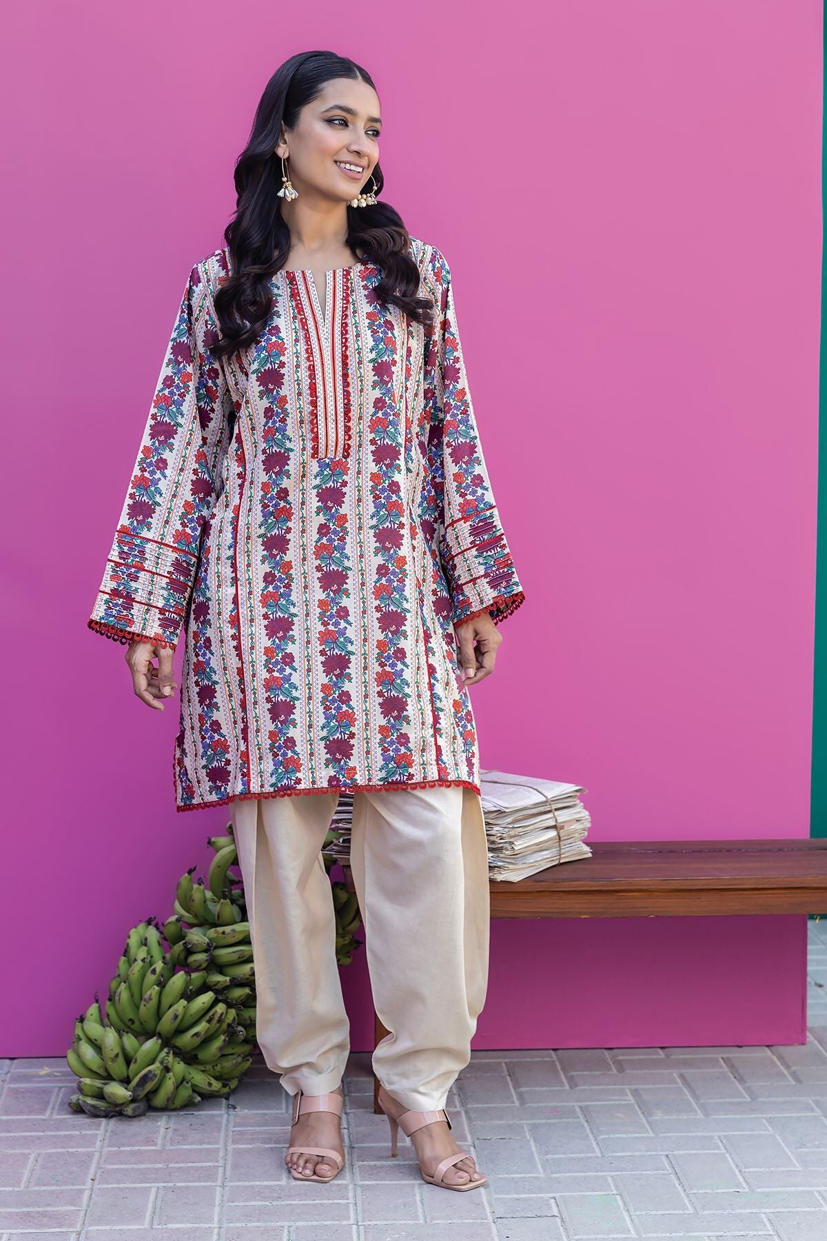 Khaadi 2 Piece Custom Stitched Suit - Off-White - LB285585