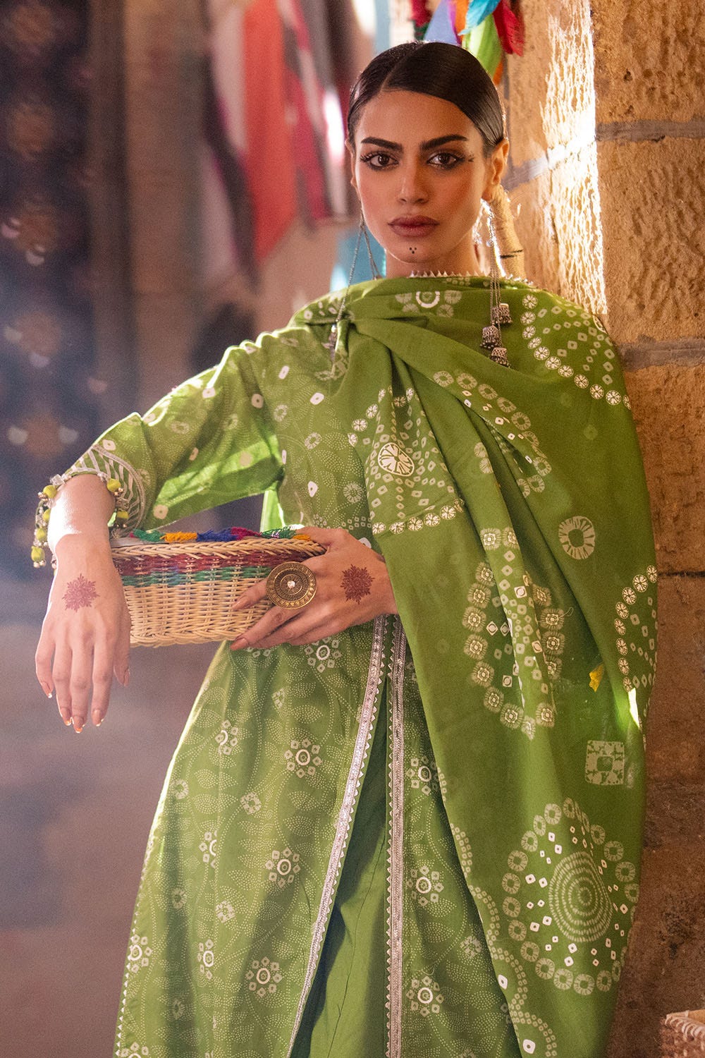 Gul Ahmed 3 Piece Custom Stitched Suit - Green - LB29200