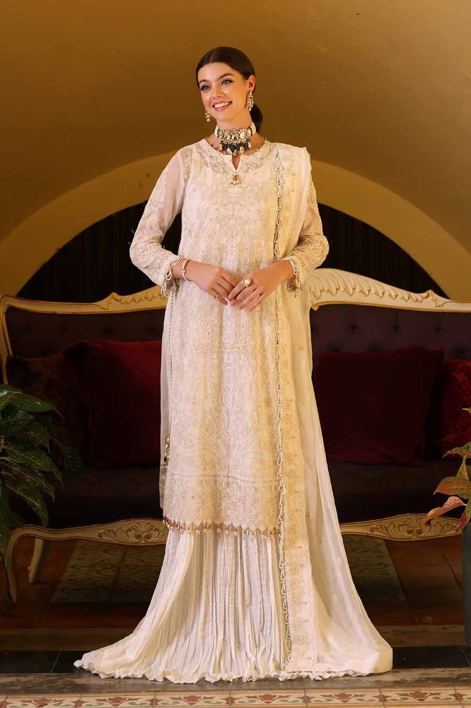 Gul Ahmed 3 Piece Custom Stitched Suit - Beige - LB286250