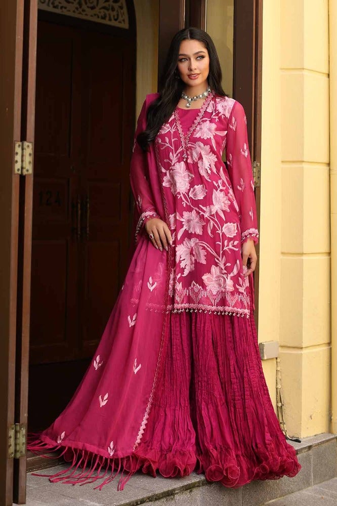 Gul Ahmed 3 Piece Custom Stitched Suit - Purple - LB286269