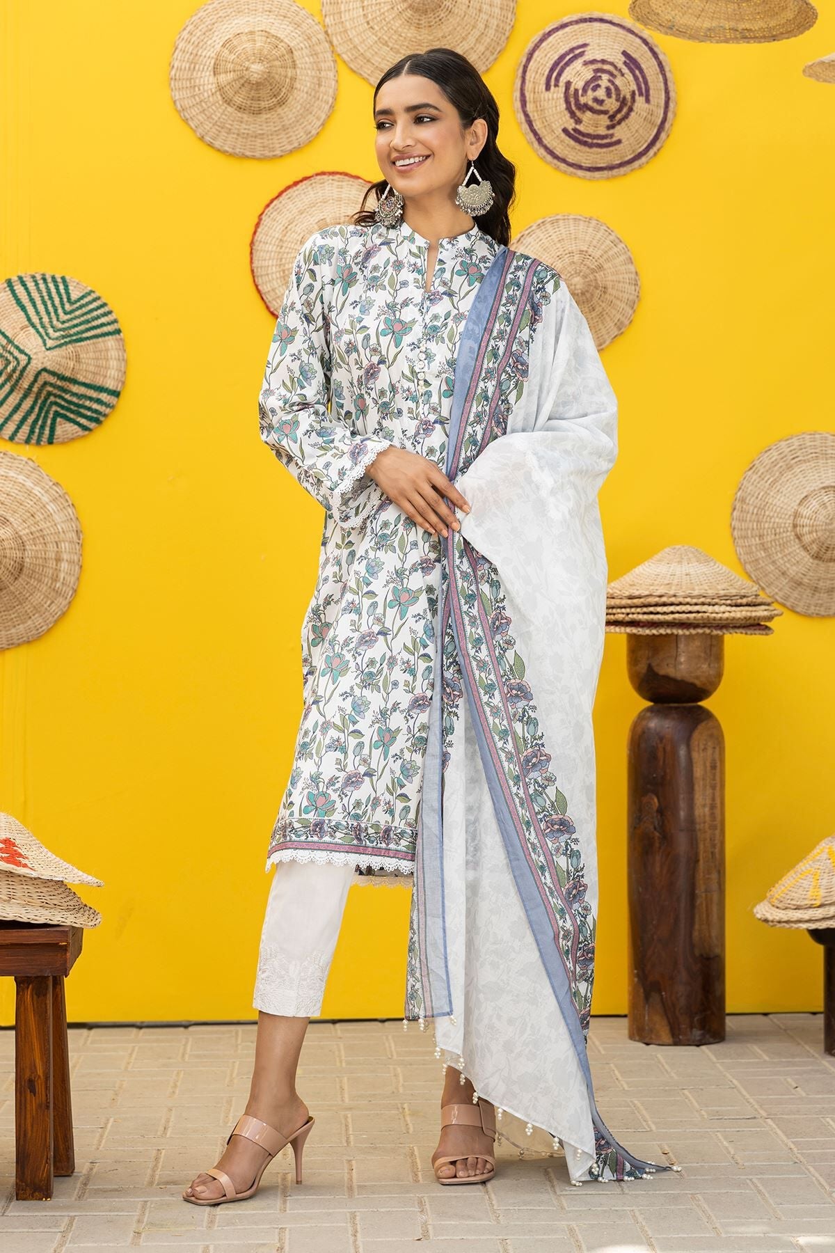 Khaadi 2 Piece Custom Stitched Suit - Off-White - LB285610