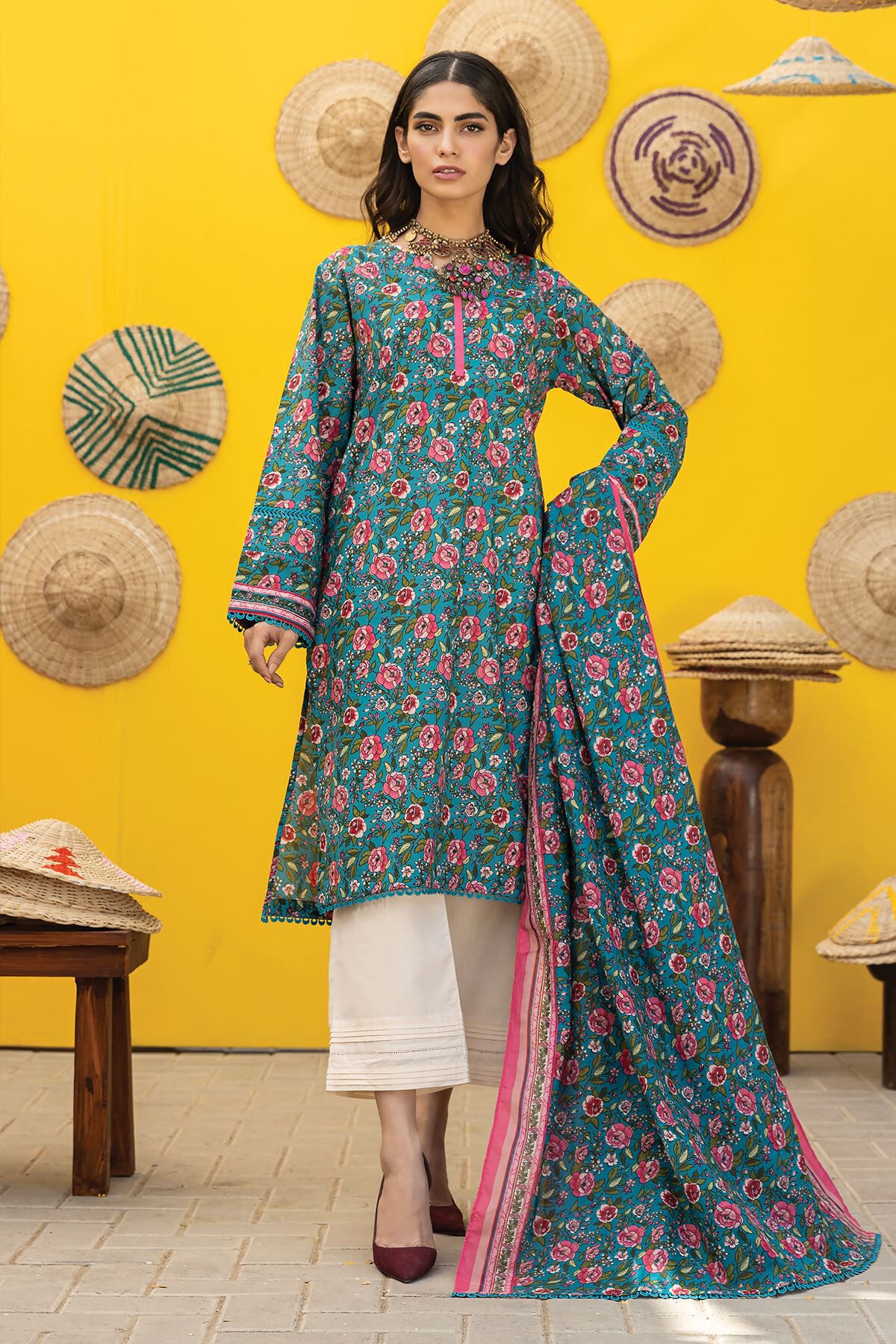 Khaadi 2 Piece Custom Stitched Suit - Blue - LB285543