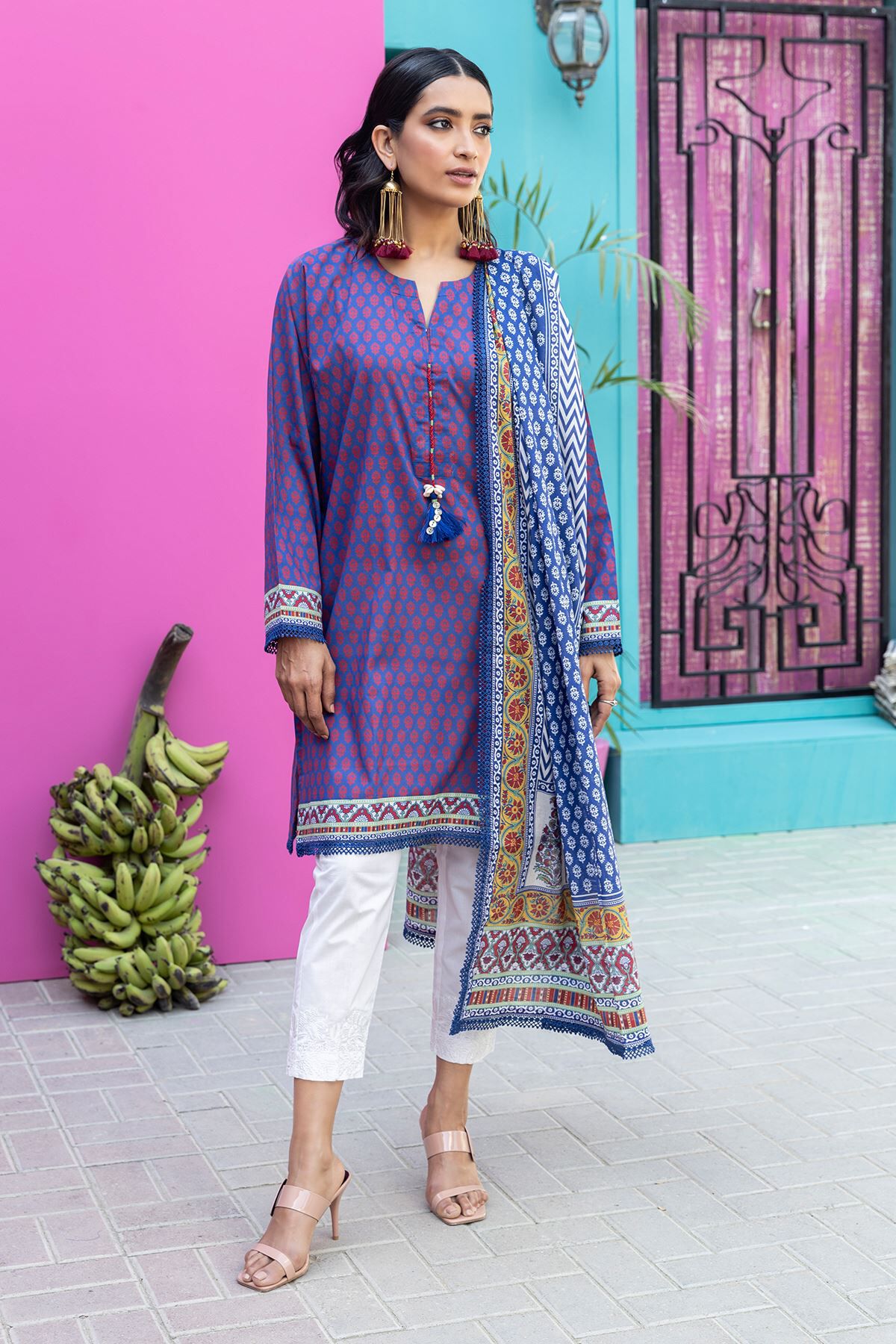 Khaadi 2 Piece Custom Stitched Suit - Purple - LB285614