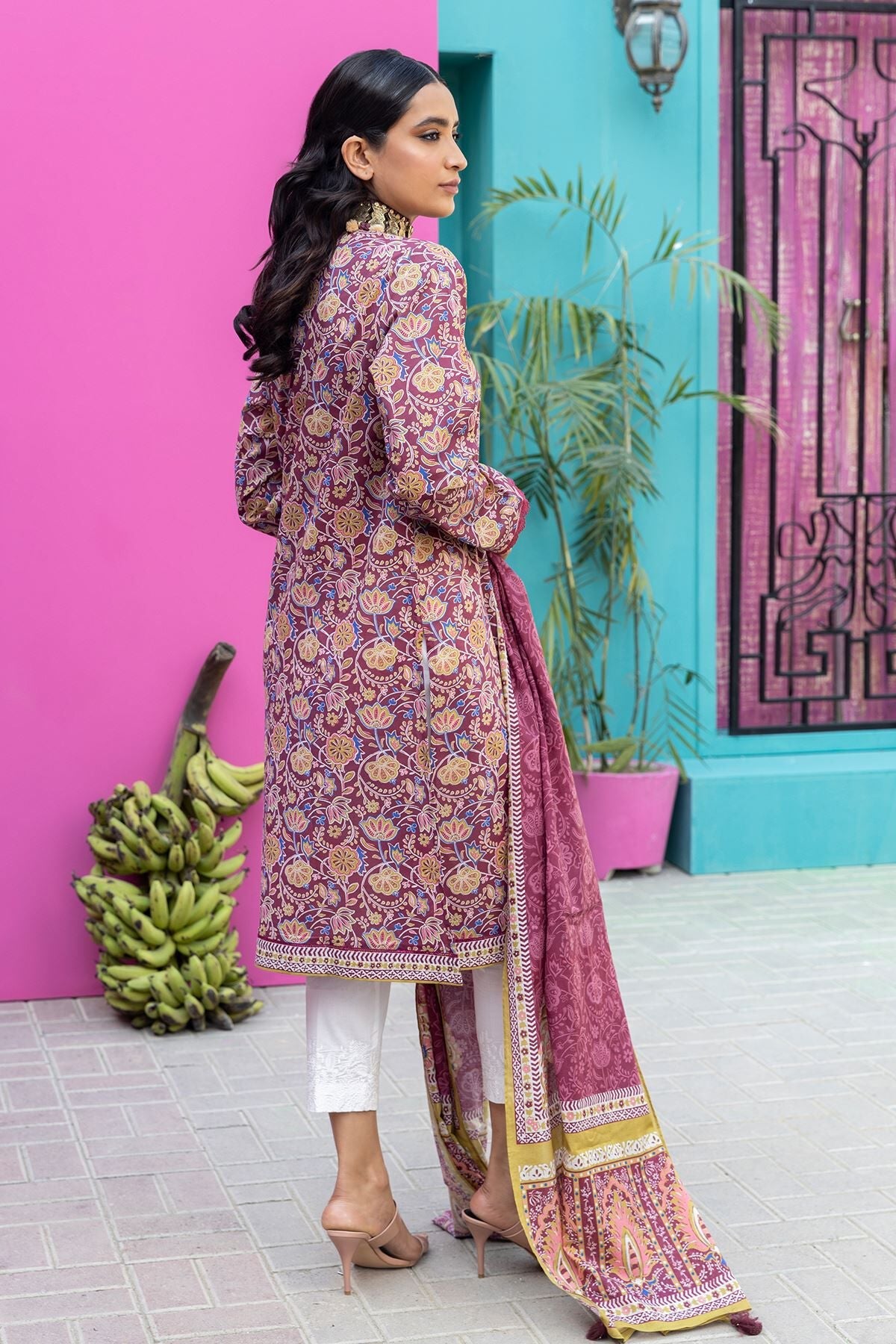 Khaadi 2 Piece Custom Stitched Suit - Purple - LB285634