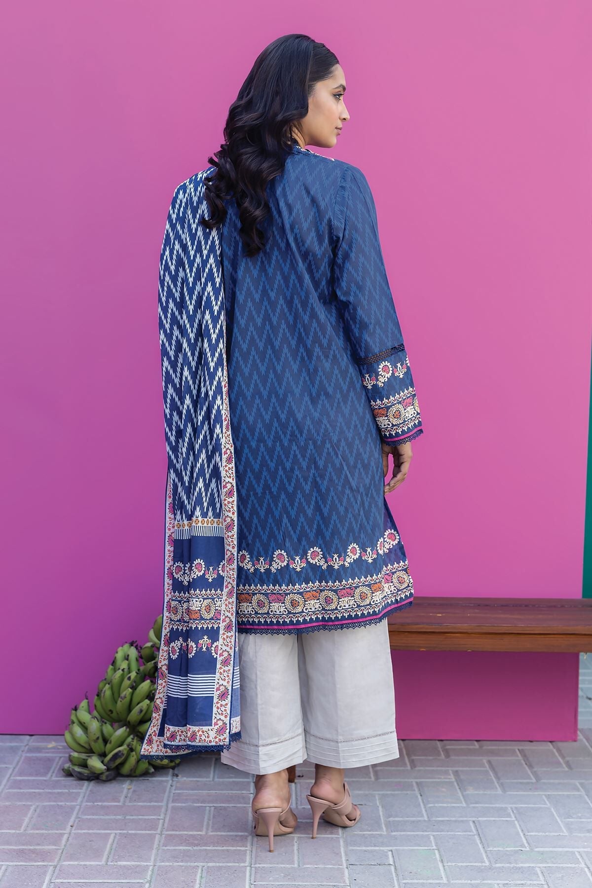 Khaadi 2 Piece Custom Stitched Suit - Blue - LB285630