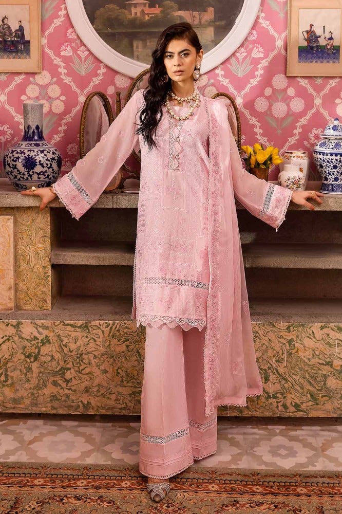 Gul Ahmed 3 Piece Custom Stitched Suit - Purple - LB286285