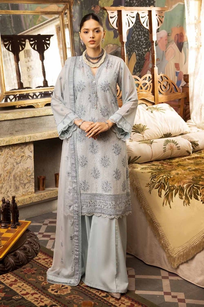 Gul Ahmed 3 Piece Custom Stitched Suit - Green - LB286284