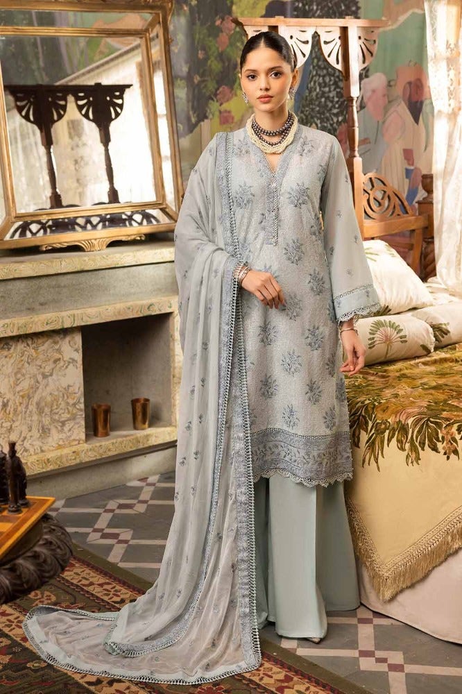 Gul Ahmed 3 Piece Custom Stitched Suit - Green - LB286284