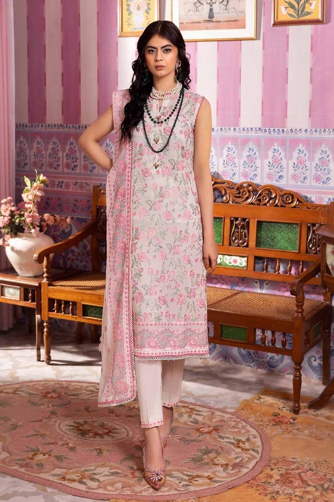 Gul Ahmed 3 Piece Custom Stitched Suit - Pink - LB286296