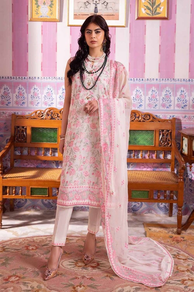 Gul Ahmed 3 Piece Custom Stitched Suit - Pink - LB286296