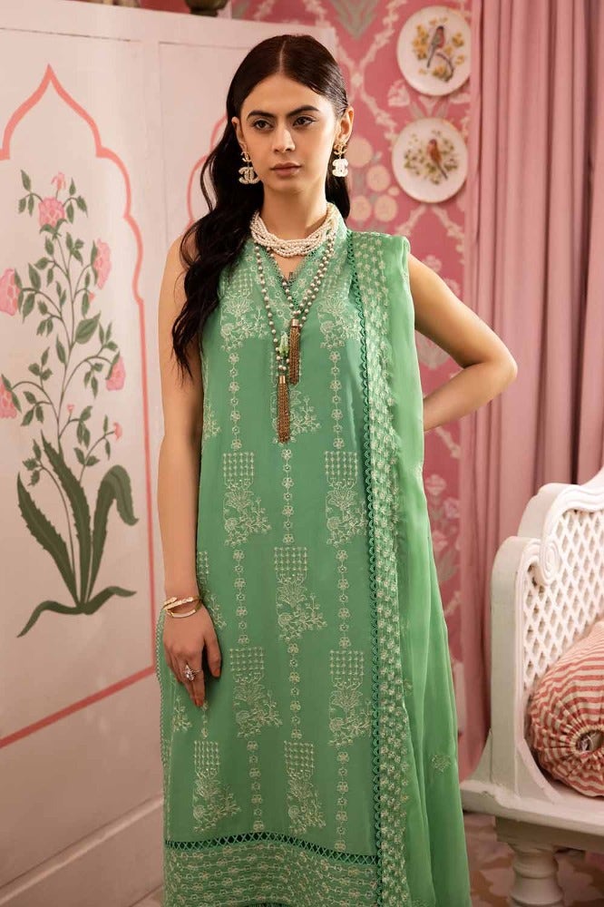 Gul Ahmed 3 Piece Custom Stitched Suit - Green - LB286300