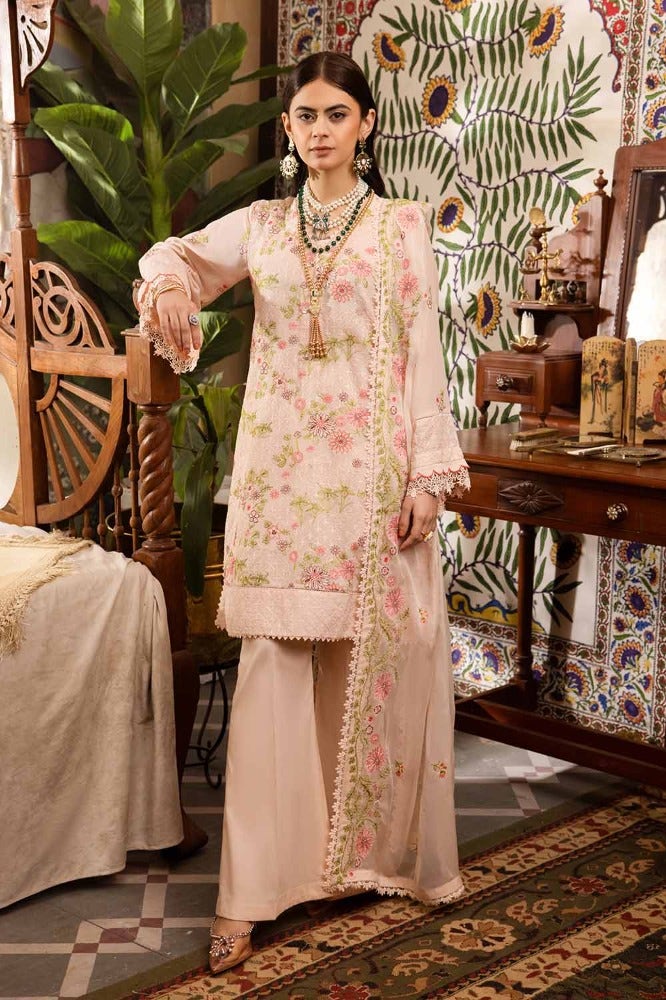 Gul Ahmed 3 Piece Custom Stitched Suit - Beige - LB286302