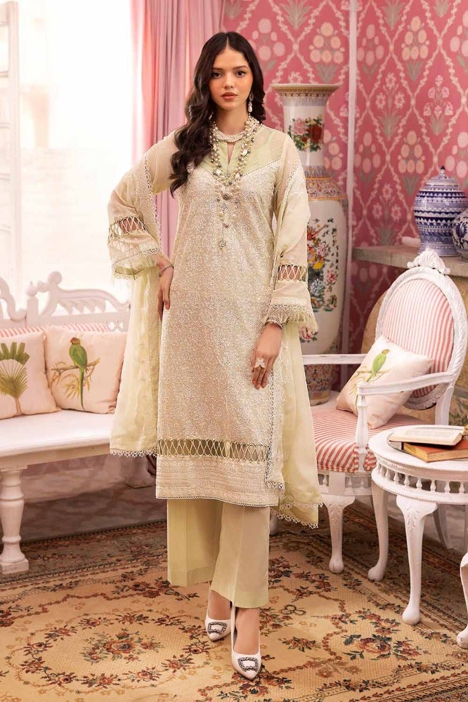 Gul Ahmed 3 Piece Custom Stitched Suit - Off-White - LB286241