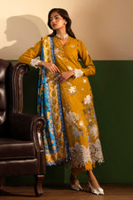 Libasco Sana Safinaz 3 Piece Custom Stitched Suit - Yellow - LB288480