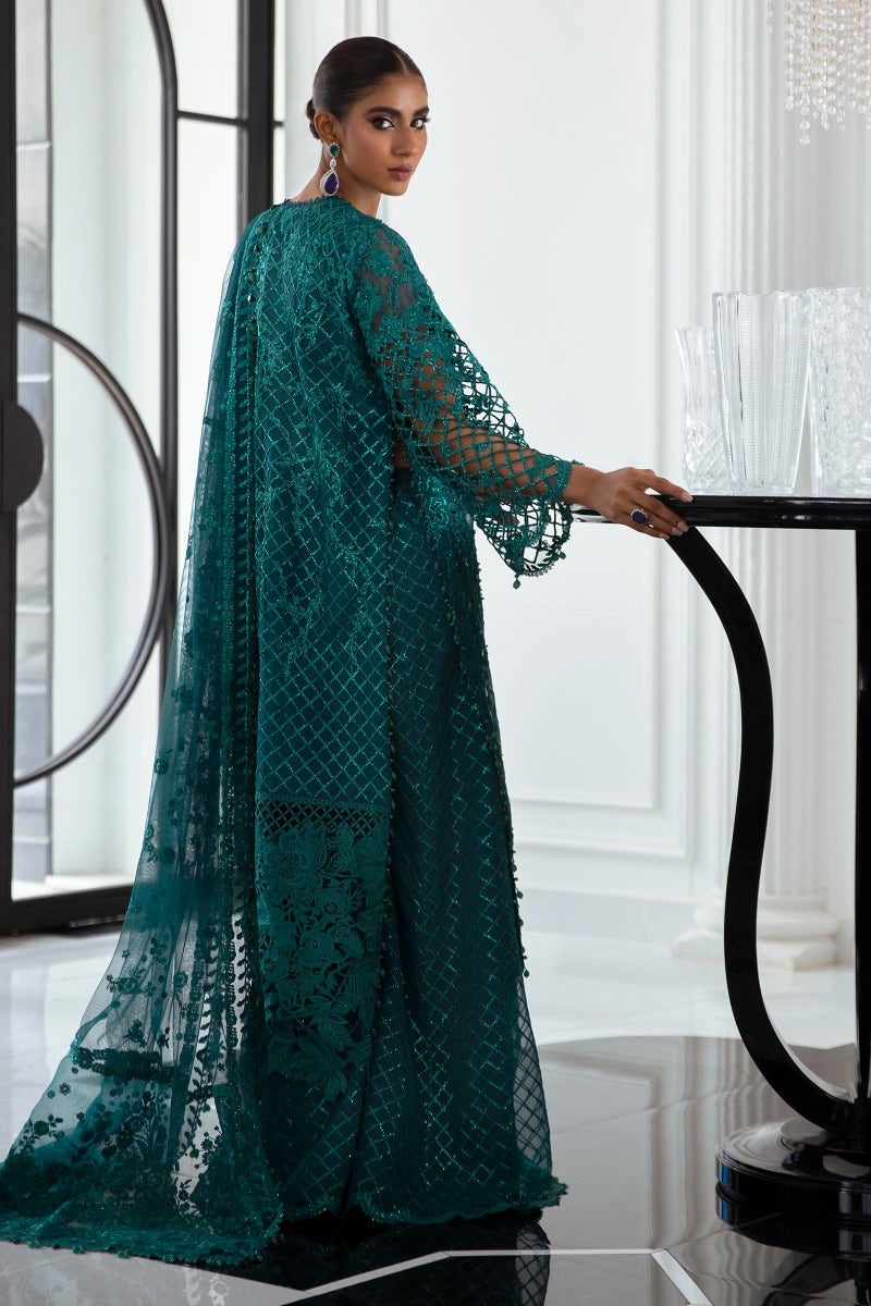 Sana Safinaz 3 Piece Custom Stitched Suit - Green - LB28116