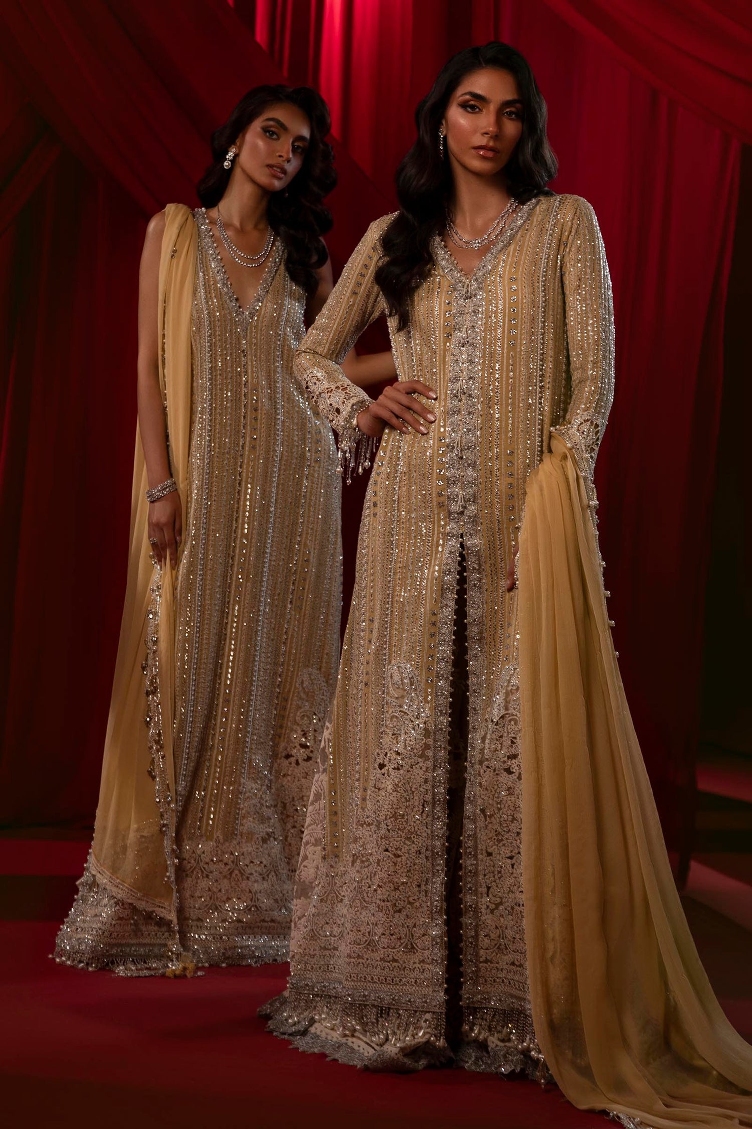 Sana Safinaz 3 Piece Custom Stitched Suit - Beige - LB288958