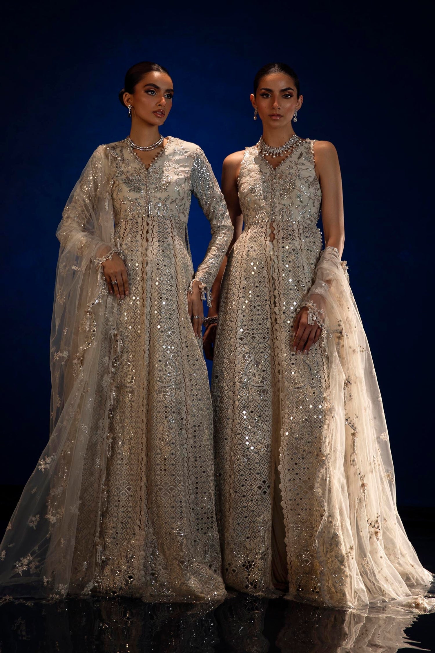 Sana Safinaz 3 Piece Custom Stitched Suit - Off-White - LB289165