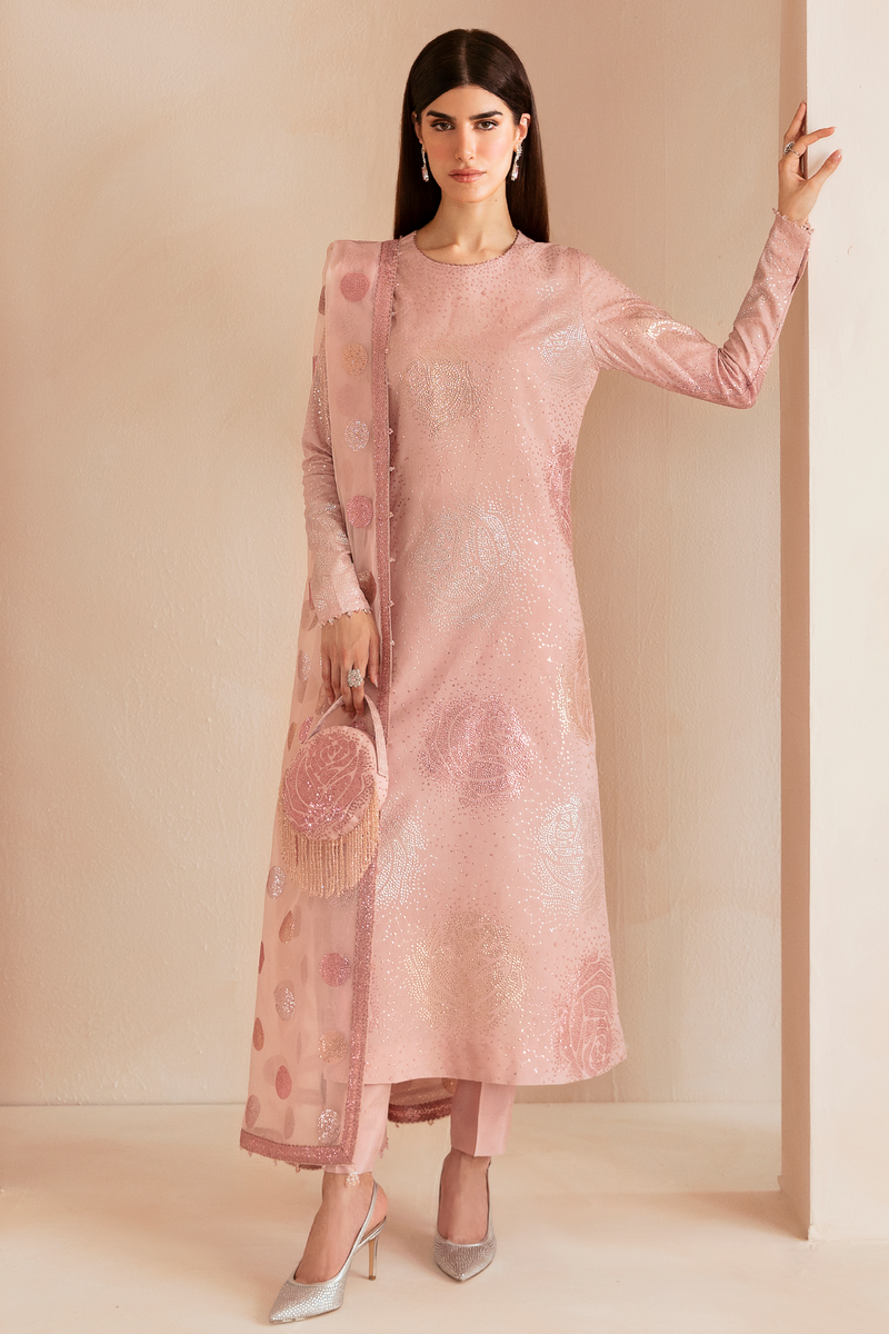 Jazmin 3 Piece Custom Stitched Suit - Pink - LB287810