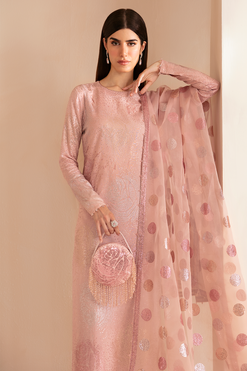 Jazmin 3 Piece Custom Stitched Suit - Pink - LB287810