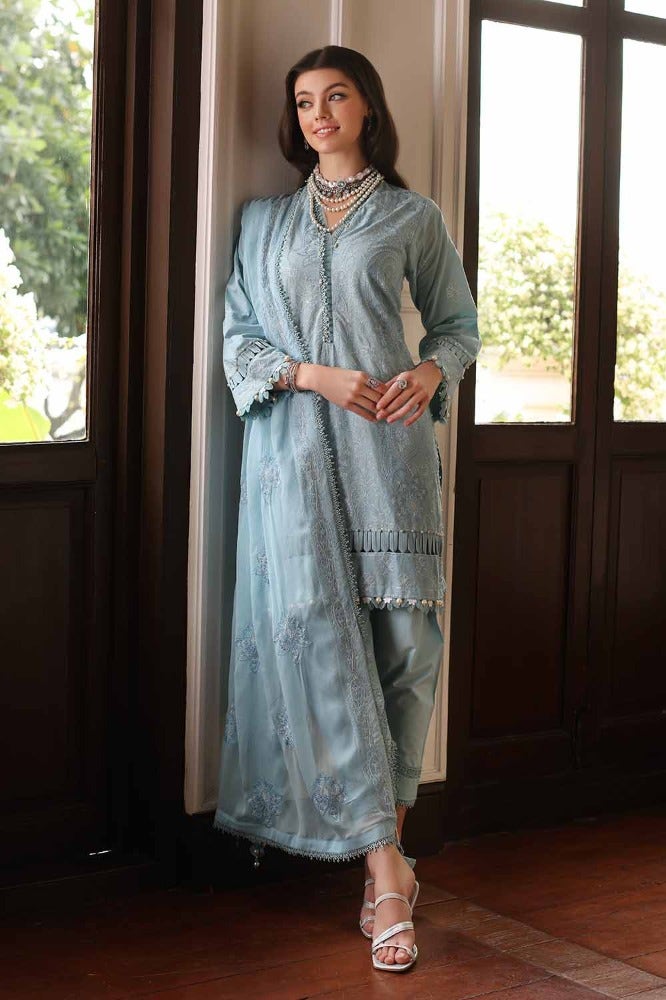 Gul Ahmed 3 Piece Custom Stitched Suit - Gray - LB286278