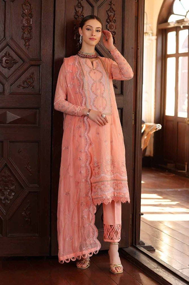 Gul Ahmed 3 Piece Custom Stitched Suit - Pink - LB286255