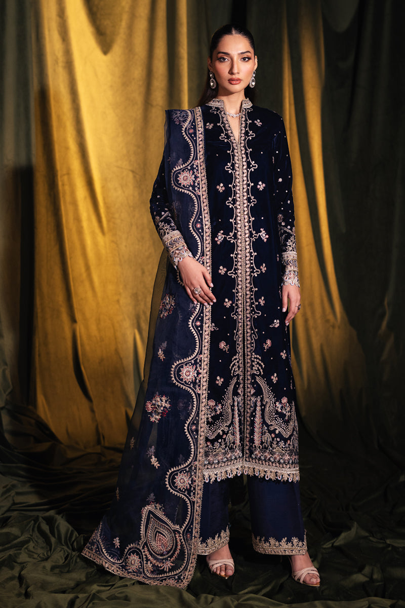 Libasco Qalamkar 3 Piece Custom Stitched Suit - Purple - LB288405