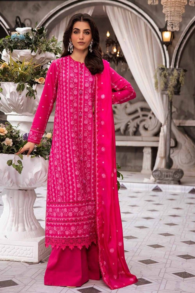 Gul Ahmed 3 Piece Custom Stitched Suit - Purple - LB286237