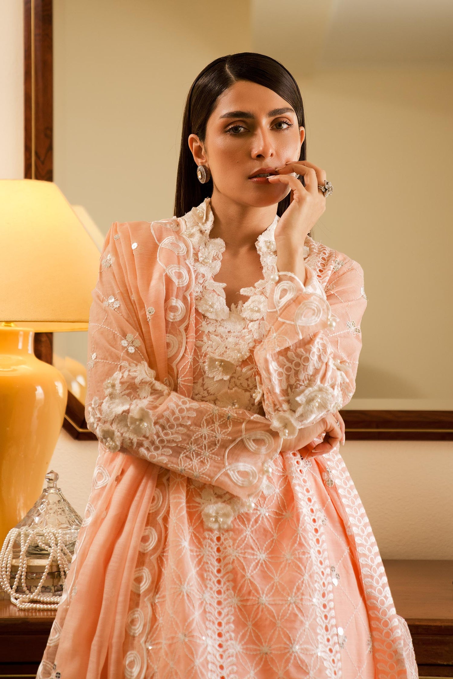 Sana Safinaz 3 Piece Ready to Wear Suit - Pink - LB29817