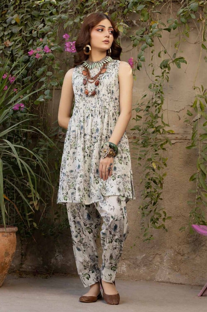 Gul Ahmed 2 Piece Custom Stitched Suit - Off-White - LB286208