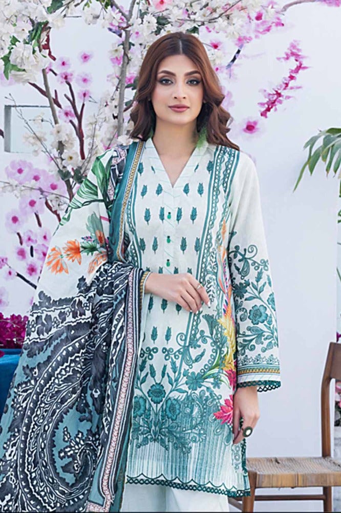 Gul Ahmed 2 Piece Custom Stitched Suit - Green - LB286217