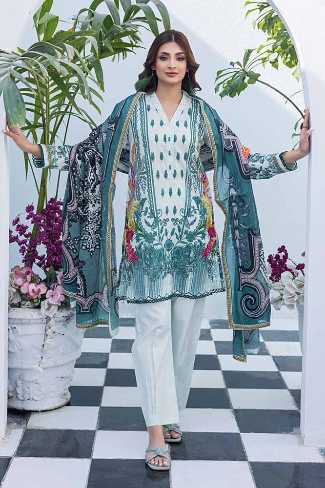 Gul Ahmed 2 Piece Custom Stitched Suit - Green - LB286217